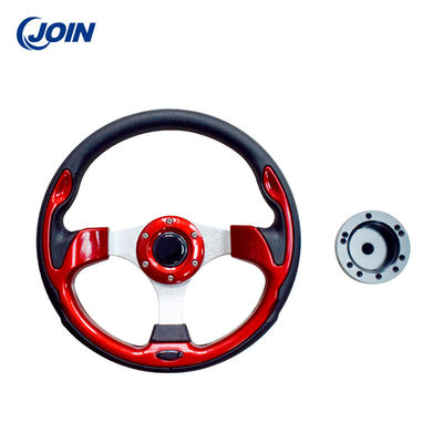 Van de het Golfkar van pvc Rood Stuurwiel 12.5in Enige Kleur zonder Patroon